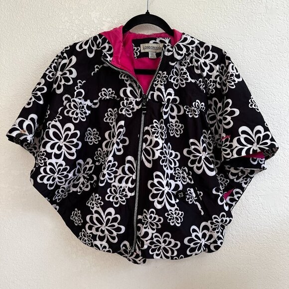 London Fog Girls MultiColor Size L 6X Lightweight Hooded Rain Poncho - Picture 1 of 8